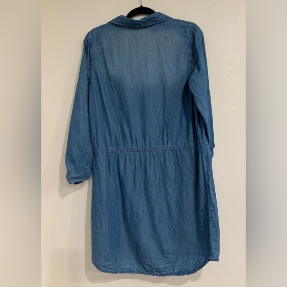 Gloria Vanderbilt Ashleigh Denim Casual Dress Adjust drawstring waist Women’s SM - Picture 2 of 8